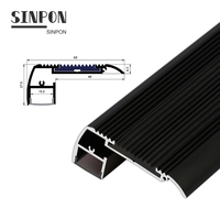 Bande lumineuse Led étanche en aluminium, bordures articulées, pour escaliers, cinéma, 1,5 m, zone de marche, éclairage pour marches, diy