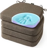 Coussin de siège en gel antidérapant en mousse à mémoire de forme, réglable avec attaches pour cuisine, bureau et intérieur