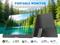 Monitor Portátil FHD 1080P de 15.6 Pulgadas IPS 60Hz con Altavoces Integrados, Soporte Ajustable, Pantalla Externa para Laptop, Juegos y Oficina