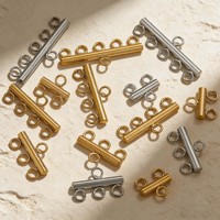 Accessoires de bijouterie en acier inoxydable électroplaqué : fermoirs pour colliers et bracelets, connecteurs de pendentifs, breloques DIY, éléments de conception totem