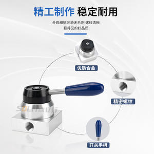 วาล์วควบคุมแบบแมนนวล K34R6-8 วาล์วโซลินอยด์สี่ทางสามตำแหน่ง แบบติดตั้งด้านล่าง พร้อมสวิตช์ลมสำหรับควบคุมแก๊ส - Product Image 3