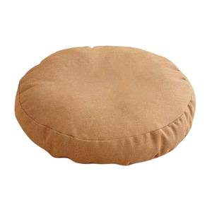 Round Linen Floor Cushion <b>Medium</b> Firmness Single Color Nordic Style For Balcony Tatami Mat Seat Pad - Product Image 3