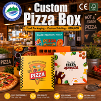 Boîtes à pizza en carton ondulé gaufré sur mesure LongXiang, vente en gros, 7-18 pouces, pour emballage alimentaire