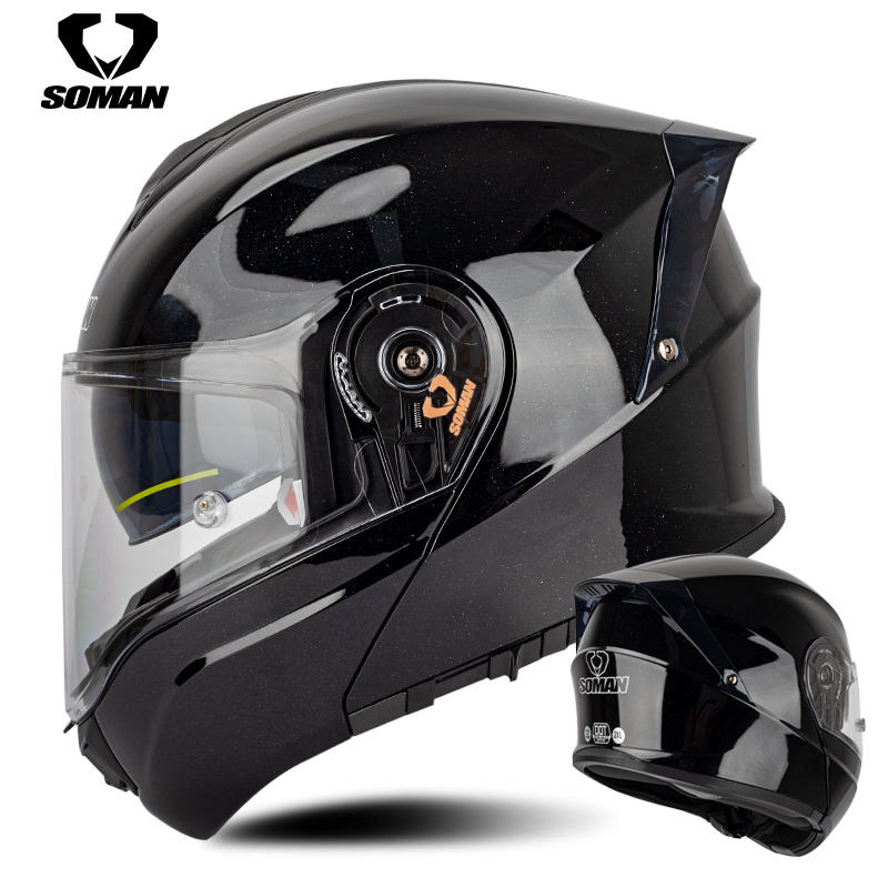 Dual Visor Helm Gdr Full Face HNJ 852 Full Face Dual Visor Modular