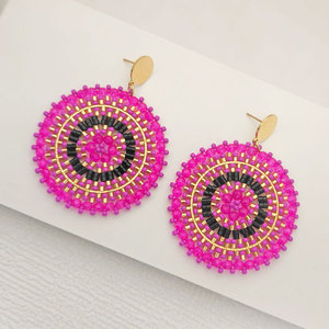 Pendientes de Cuentas Coloridas de Moda para Mujer, Joyería para Usar <span class=keywords><strong>en</strong></span> Vacaciones de <span class=keywords><strong>Verano</strong></span> <span class=keywords><strong>en</strong></span> la Playa, Pendientes Colgantes Estilo Bohemia - Product Image 4