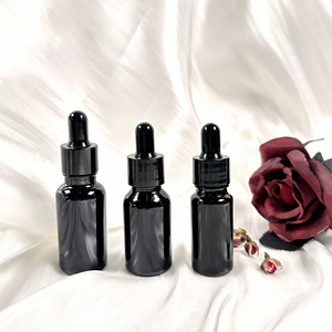 Frasco cuentagotas de cristal negro ultravioleta UV 30ml 50ml Cilindro recargable Suero de <span class=keywords><strong>perfume</strong></span> cosmético Embalaje de aceite para el cabello - Product Image 2