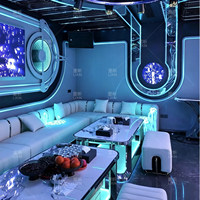 Kaca Cermin Infinity Kustom untuk Dekorasi Dinding Klub Malam, KTV, Bar, Lounge, Dekorasi Klub Modern, Hiasan Dinding Gantung