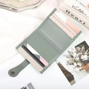 Vente en gros de sacs à main en peau de mouton tissés à chaud, porte-cartes en cuir véritable à la mode simple, porte-cartes pour hommes et femmes - Product Image 5