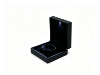 Boîte à bijoux LED carrée, étui pour bracelet, présentoir pour collier, emballage cadeau