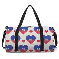 Sac de sport à imprimé cœur Haïti pour femmes et hommes, sac de voyage, sac de sport, sac à bandoulière, sac à dos de haute qualité, vente directe usine