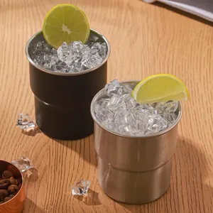 Thép không gỉ xách tay cà phê Americano Latte sữa cốc cổ điển sáng tạo cốc cà phê cắm trại dã ngoại - Product Image 4