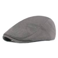 Vintage Unisex Newsboy transpirable gorra plana sombrero liso 100% algodón PANA conductor boina hiedra sombreros para hombres y mujeres