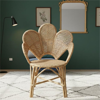 Fauteuil en rotin rose capitonné modulaire moderne à succès - Meubles confortables pour salon, salle à manger, hôtel, bureau à domicile et chambre à coucher