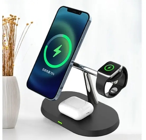 El más nuevo soporte de cargador inalámbrico magnético rápido 3 en 1 de 15W para iPhone 15 14 13 12 11 pro Max para <span class=keywords><strong>Apple</strong></span> Smart <span class=keywords><strong>Watch</strong></span> <span class=keywords><strong>Series</strong></span> <span class=keywords><strong>7</strong></span> 8 - Product Image 5