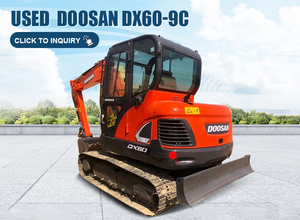 Mini-excavatrice sur chenilles hydraulique DOOSAN DX60, modèle DX60-9C, avec chargeur et pelle rétrocaveuse, petite machine agricole à vendre - Product Image 2