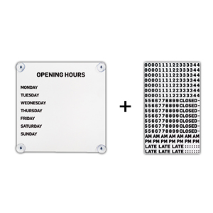 Tanda pengingat jam operasi toko dapat diganti dengan konten kreatif toko kaca pintu cangkir hisap bisnis pengingat tanda - Product Image 3