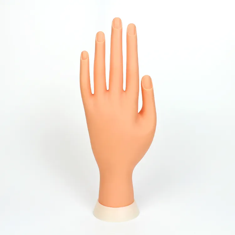 False Artificial Training Hand Model Silicone Practice Hand Adjustable Fake Hand For Nails