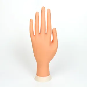 네일 용품 조정 가능한 훈련 거짓 손 네일 도구 부드러운 실리콘 연습 손 모델