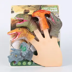 Bộ Búp Bê Ngón Tay Khủng Long Mô Phỏng 1 Đầu 4 Feet Đồ Chơi Con Rối Ngón Tay Bằng Cao Su Mềm - Product Image 1