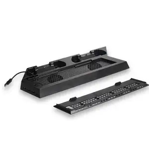 Jogo Dock Station Para Play station 4 & Slim Console Suporte Vertical para PS4 & Slim Suporte Vertical Carregador Ventilador de Refrigeração