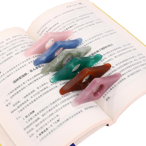 Colorful Resin Modern Eco-Friendly Silk Screen Printed Thumb Book Holder Reading Bookmark Wedding Favor Page Guide Promotional