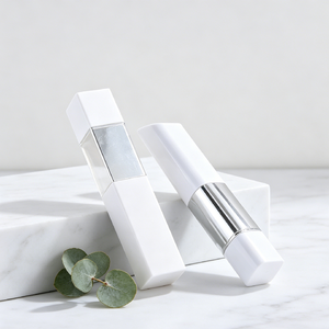 Barra de Maquillaje Facial Blanca de Lujo 2 en 1, Barra de Maquillaje en Forma de V <span class=keywords><strong>con</strong></span> Doble Cabezal y Brocha, Barra Correctora, Brocha para Rubor - Product Image 3