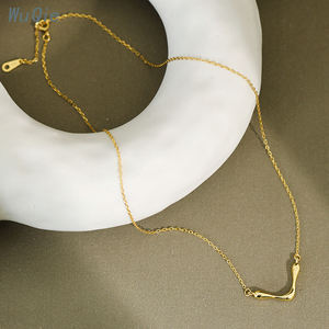 Wuqie داينتي الحد الأدنى الخامس شكل الأولي قلادة 925 مجوهرات فضية هدية الخامس قلادة بحرف قلادة للنساء - Product Image 3