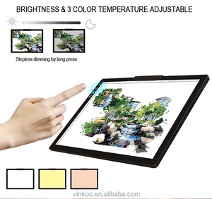 Tablette lumineuse <span class=keywords><strong>LED</strong></span> portable à piles avec gradation progressive et règle intégrée pour le dessin - Product Image 4