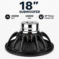 Subwoofer de Neodimio de 18 Pulgadas, 1200W RMS, Altavoz de Audio Profesional, Bobina de Voz de 100mm para Sistema de Line Array de Escenario