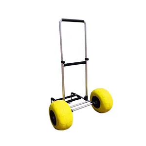 Folding Warehouse Hand Truck Aluminum Luggage Trolley Cart With 2 Wheel