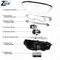 Faro LED para Mercedes Clase C W206 2022-2025, Faro delantero para conductor y pasajero, OEM 2069066101 2069066001, Sin cableado, Fácil instalación