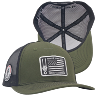Casquette de baseball Richardson 112 Trucker en camouflage avec patch en cuir brodé personnalisé