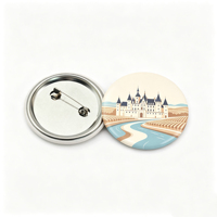 Badges en métal de qualité supérieure, 30mm-100mm, impression sérigraphique, logo personnalisé, broche pour vêtements, sacs, chapeaux, décoration