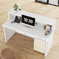 Bureaux de réception traditionnels pour hôpital, magasin de détail, salon et bureau - Bois commercial blanc