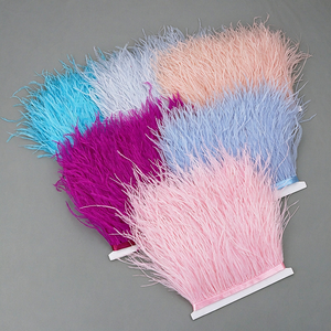 <span class=keywords><strong>Prix</strong></span> d'usine – Dentelle à garniture en plumes d'autruche 81 couleurs pour la couture de vêtements, les mariages, les festivals, la décoration de scène, le remplissage de boîtes cadeaux - Product Image 1