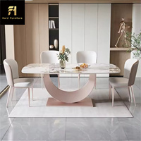 Petite table à manger rectangulaire personnalisable de luxe à la française Petite table à manger design multifonctionnelle moderne