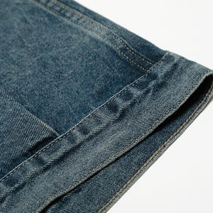 Giacca di Jeans Personalizzata da <span class=keywords><strong>Uomo</strong></span>, Classica Slim Fit Invernale, Giacche e Cappotti in Denim Blu Casual, Taglie Forti, Lotto di Giacche Lunghe in Jeans - Product Image 4