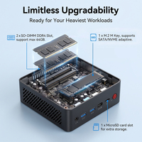 Sıcak Fırsat 13. Nesil 12. Nesil AI Mini Bilgisayar Tam Fonksiyonlu Type-c I5 1235U 13500h DDR4 RAM MAKS 64G M.2 NVME Üçlü Ekran Plastik Mini Bilgisayar