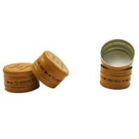 Bouchon anti-vol en aluminium de couleur orange 25*16mm pour bouteille de 100ml