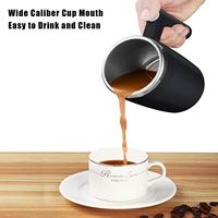 Tasse à café automatique à agitation magnétique, tasse à café de voyage en acier inoxydable avec couvercle