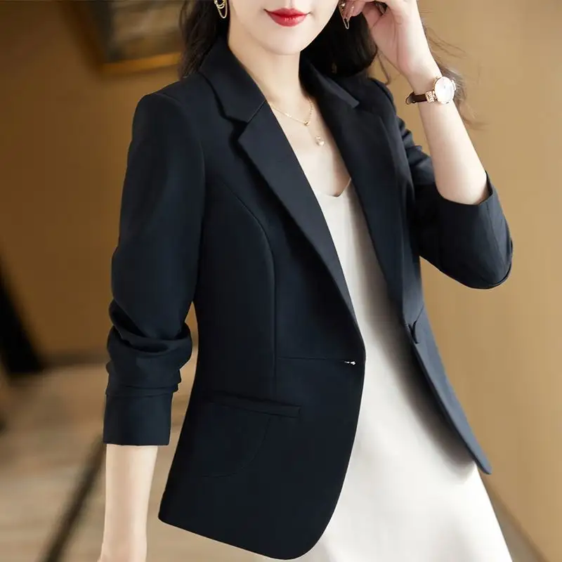 Fashion Blazer Women Coat Brand Quality Clothing Tailored Woman Blazer Double Breasted Female Basic Coat Ladies Overcoat Clothes