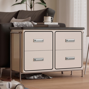 DOOROOM H59 Brass Bauhaus Concealed Cabinet <strong>Door</strong> Handles 4 Screw Fixed Wardrobe Pulls - Product Image 6