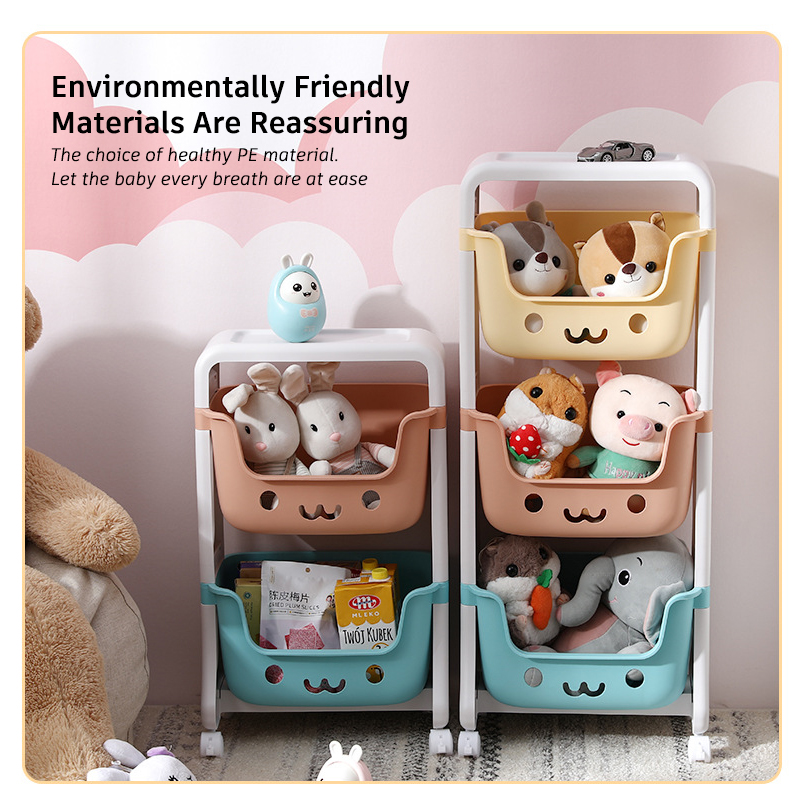 New Design High Quality Car Shape Child Cabinet Toys Storage Plastic Kids Cabinets Children