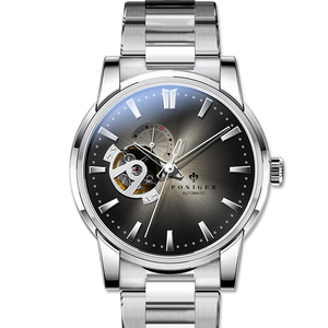 นาฬิกาข้อมือผู้ชาย PONIGER 41.5 มม. ระบบอัตโนมัติ เครื่อง Seiko 24 Jewels หน้าปัดแสดงเวลา 24 ชั่วโมง ระบบหยุดวินาที สำรองพลังงาน 40 ชั่วโมง กระจกแซฟไฟร์ กันน้ำ 50 เมตร - Product Image 1