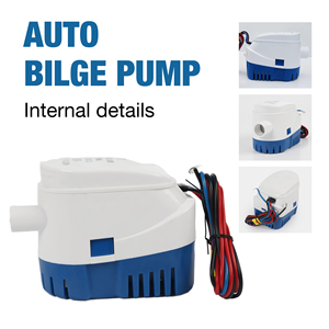 Pompe à eau de cale marine électrique submersible <span class=keywords><strong>automatique</strong></span> 12V/24V DC à batterie - Product Image 1