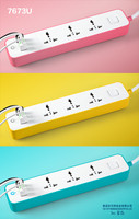 Conexión eléctrica de tira de alimentación de extensión universal de salida múltiple con puerto de cargador 3USB y control de interruptor maestro