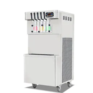 イタリアコンプレッサーCarpigianiテクノロジー5フレーバーフロアソフトサーブヨーグルトアイスクリーム製造機商用/アイスクリームマシン