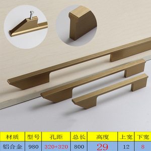 Modern Minimalist Aluminum Alloy Drawer Cabinet <b>Door</b> Handle Antique Bronze Oxidation Electroplating Durable Bar Shape - Product Image 4