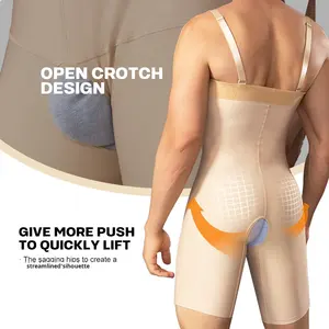 Faja Moldeadora Exclusiva para <span class=keywords><strong>Hombre</strong></span>, Antibacteriana, Postoperatoria, Levanta Glúteos, Ajusta <span class=keywords><strong>Abdomen</strong></span>, Cintura y Muslos - Product Image 3