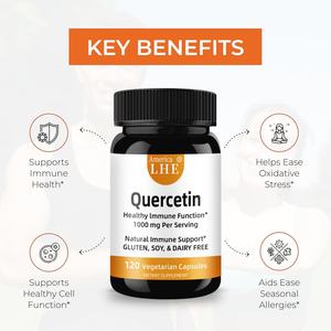 Capsules végétariennes de quercétine de haute qualité pour soutenir la fonction immunitaire et la santé des hommes et des femmes – Complément de quercétine - Product Image 5